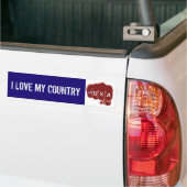 blauwe witte Amerikaanse vuistslag en Tattoo Ameri Bumpersticker (Op Truck)