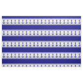 Blauwe witte anchor kuststropen stof (Fat Quarter)