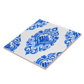 Blauwe witte azulejos Spaanse mediterrane tegelkun Tegeltje (Zijkant)