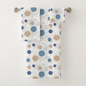 Blauwe witte badbadbadbadbadzone bad handdoek (Insitu)