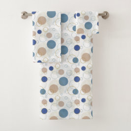 Blauwe witte badbadbadbadbadzone bad handdoek