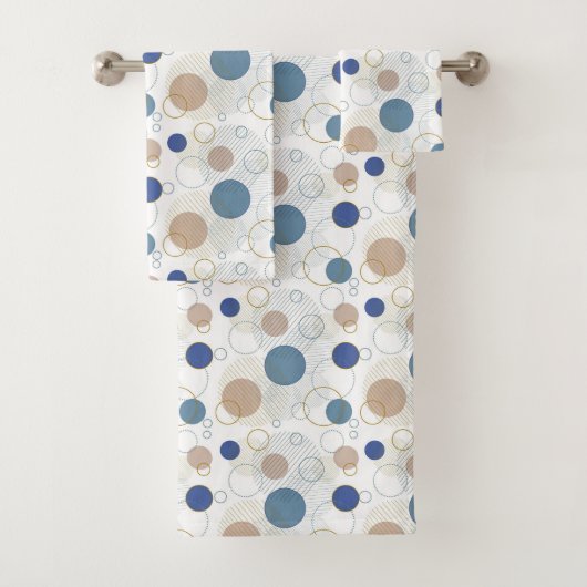 Blauwe witte badbadbadbadbadzone bad handdoek (Insitu)