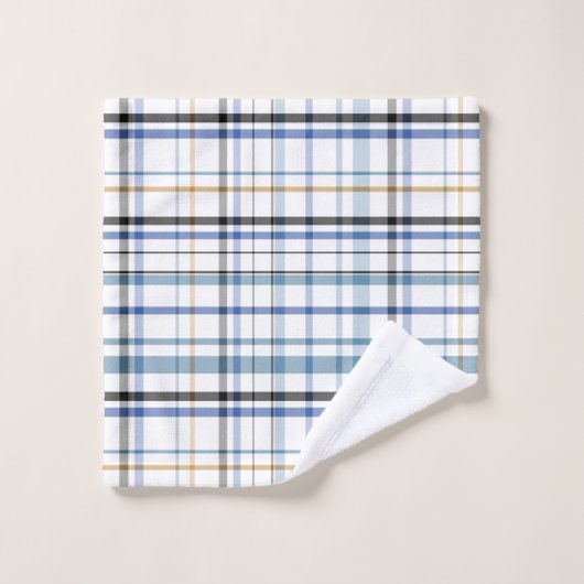 Blauwe witte badbadbadbadbadzone bad handdoek (Wasdoekje)