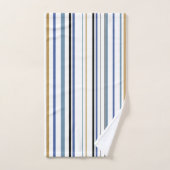 Blauwe witte badbadbadbadbadzone bad handdoek (Handdoek)