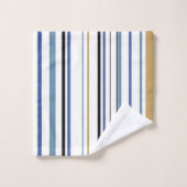 Blauwe witte badbadbadbadbadzone bad handdoek (Wasdoekje)