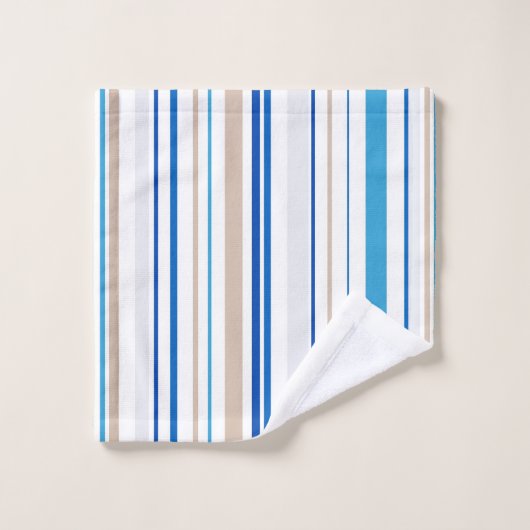 Blauwe witte badbadbadbadbadzone bad handdoek (Wasdoekje)