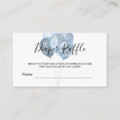 Blauwe witte ballon, baby shower luidop informatiekaartje (Voorkant)