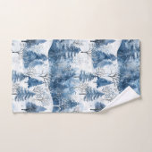 Blauwe Witte Berg Kerstbomen Bad Handdoek (Handdoek)