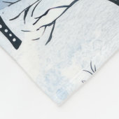 Blauwe Witte Berg Kerstbomen Fleece Deken (Hoek)