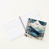 Blauwe Witte Bergen Notitieboek (Binnen)