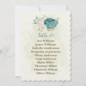 blauwe witte bloemen groene zitkaart kaart (Voorkant)