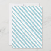 Blauwe witte bloemen kleine pompoen baby jongen do kaart (Achterkant)