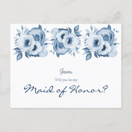 Blauwe witte bloemen zijn mijn eerwemiddel briefkaart