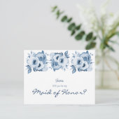 Blauwe witte bloemen zijn mijn eerwemiddel briefkaart (Staand voorkant)