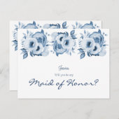 Blauwe witte bloemen zijn mijn eerwemiddel briefkaart (Voorkant / Achterkant)