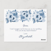 Blauwe witte bloemen zijn mijn eerwemiddel briefkaart (Achterkant)