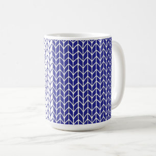 BLAUWE & WITTE BREI Hoge Witte Mok