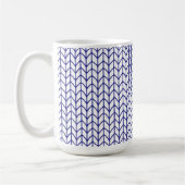 BLAUWE & WITTE BREI Hoge Witte Mok (Links)