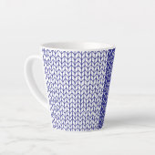BLAUWE & WITTE BREI Latte mok (Linkerhoek)