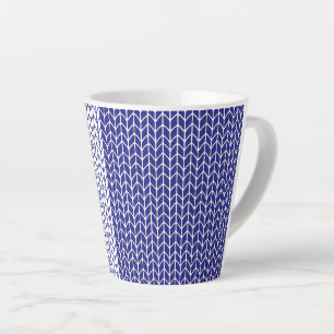 BLAUWE & WITTE BREI Latte mok