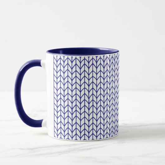 BLAUWE & WITTE BREI Navy Combo Mok (Links)