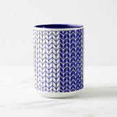 BLAUWE & WITTE BREI Navy Combo Mok (Midden)
