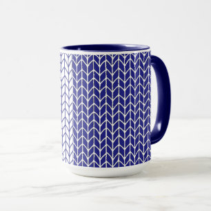 BLAUWE & WITTE BREI Navy Combo Mok