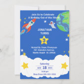 Blauwe Witte Buitenruimte Vervroeging dag Kaart (Voorkant)