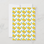 Blauwe witte citroen mediterrane Tegel Vrijgezelle Kaart (Achterkant)