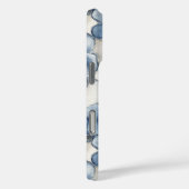 Blauwe witte denim bloemen Case-Mate iPhone case (Achterkant / Rechts)