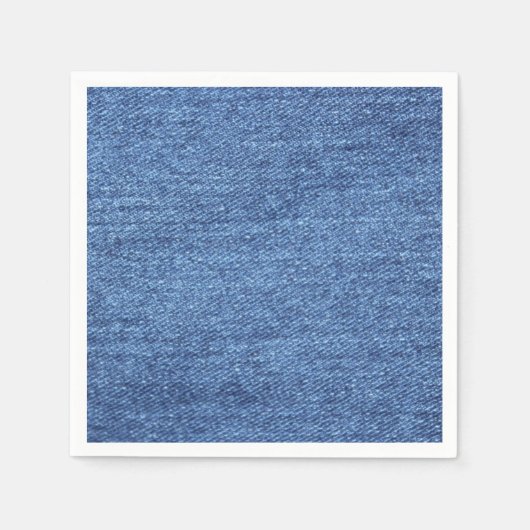 Blauwe witte denim look servetten (Voorkant)