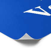 Blauwe witte Donkey Stemming democratische kandida Poster (Hoek)