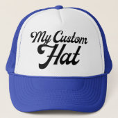 BLAUWE, WITTE Douane Trucker Hoed Mesh Achter Cap Pet (Voorkant)