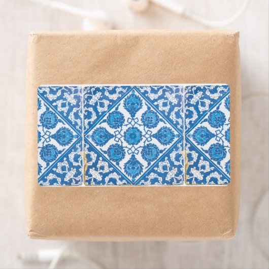 Blauwe witte drift cornflower labels (Insitu)