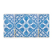 Blauwe witte drift cornflower labels (Voorkant)