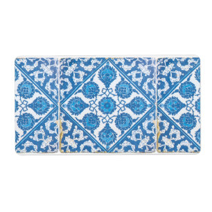 Blauwe witte drift cornflower labels