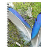 Blauwe witte duck Feathers, Animal, Bird Notitieboek (Voorkant)