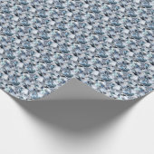 Blauwe & Witte Edelsteen Cadeaupapier (Hoek)