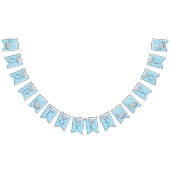 Blauwe, witte 🐘 Elephant Baby - Baptismen Vlaggetjes (Alle)