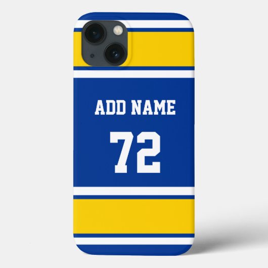 Blauwe witte en geel sportband Case-Mate iPhone case (Achterkant)