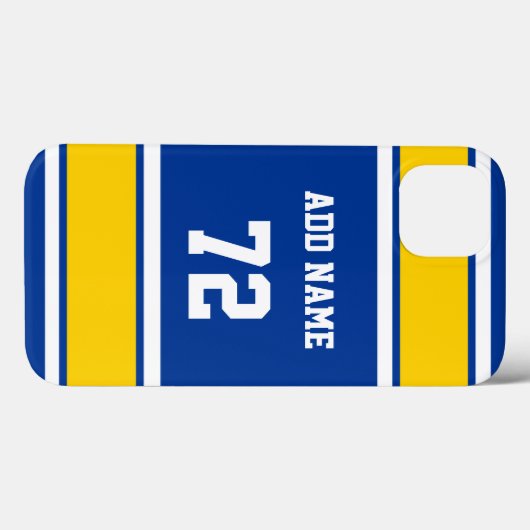 Blauwe witte en geel sportband Case-Mate iPhone case (Achterkant (horizontaal))