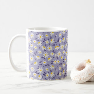 Blauwe, witte en gele rozen koffiemok