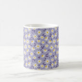 Blauwe, witte en gele rozen koffiemok (Center)