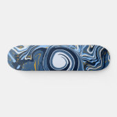 Blauwe, witte en gouden blauwe, blauwe en goudkleu persoonlijk skateboard (Horizontaal)