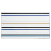 Blauwe witte en goudstrand kussensloop (Voorkant-Rechts)