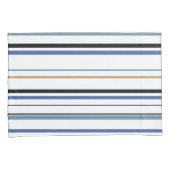 Blauwe witte en goudvlekstrepen Pillow C Kussensloop (Voorkant-Rechts)