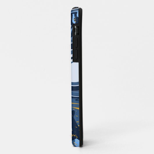 Blauwe, witte en goudziren Case-Mate iPhone case (Achterkant/links)