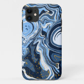 Blauwe, witte en goudziren Case-Mate iPhone case (Achterkant)