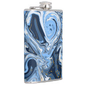 Blauwe, witte en goudziren heupfles (Rechts)