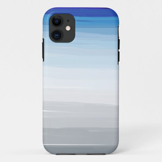 Blauwe, witte en grijze Waterverf Case-Mate iPhone Case (Achterkant)